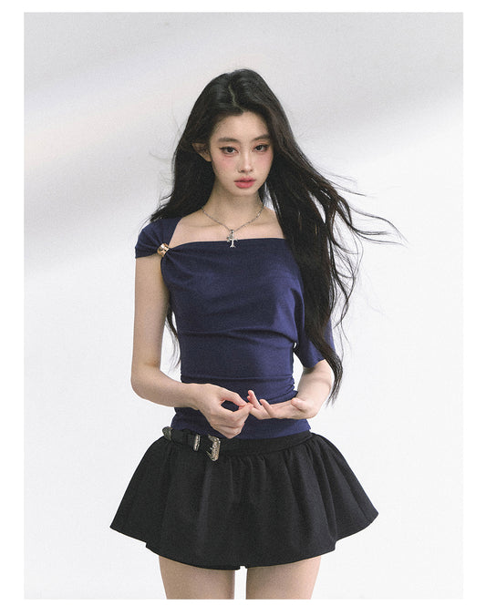 SHAOYEYAN Korean Off-Shoulder Sweetheart Top