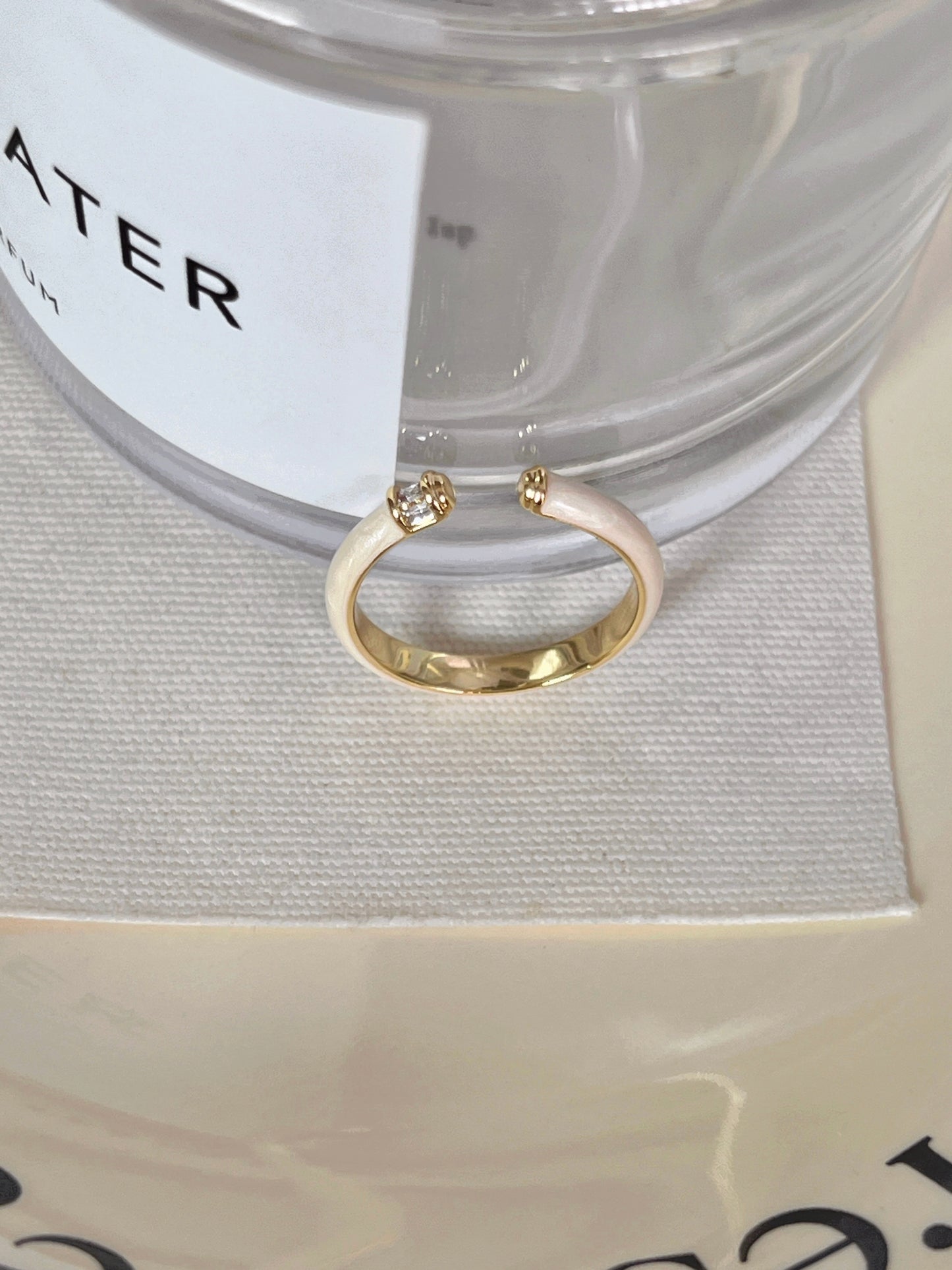 VIGVOG Geometric Chrome Rings