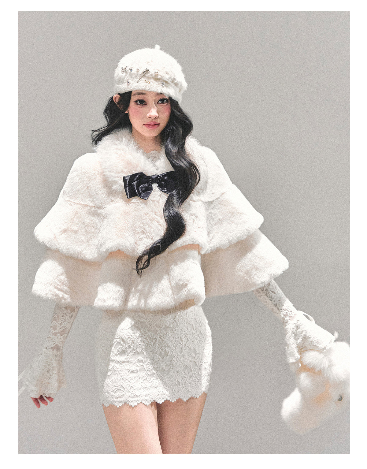 ShaoYeYan Full Moon Moment Long Sleeve Lace Dress