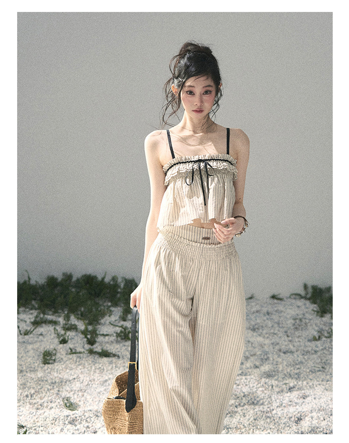 ShaoYeYan Aomalm Early Summer Weaves a Light Dream Korean Striped Set