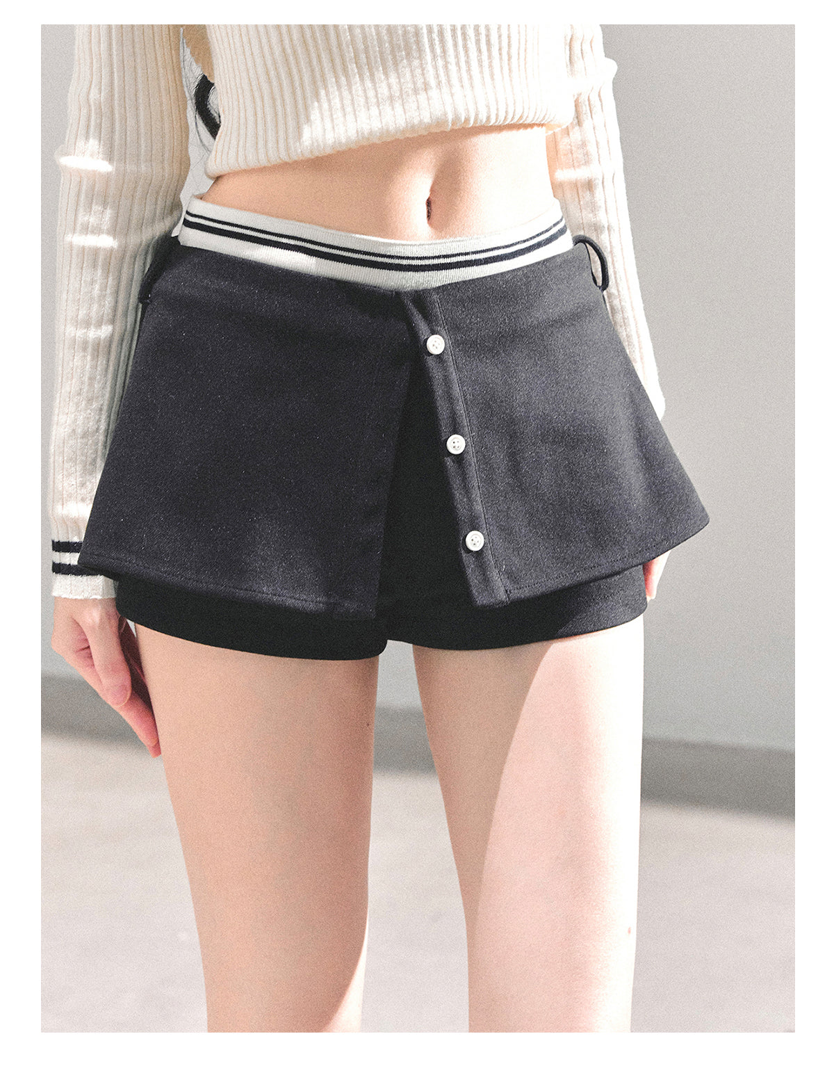 ShaoYeYan Korean Girl Vibe A-Line Skirt Pants