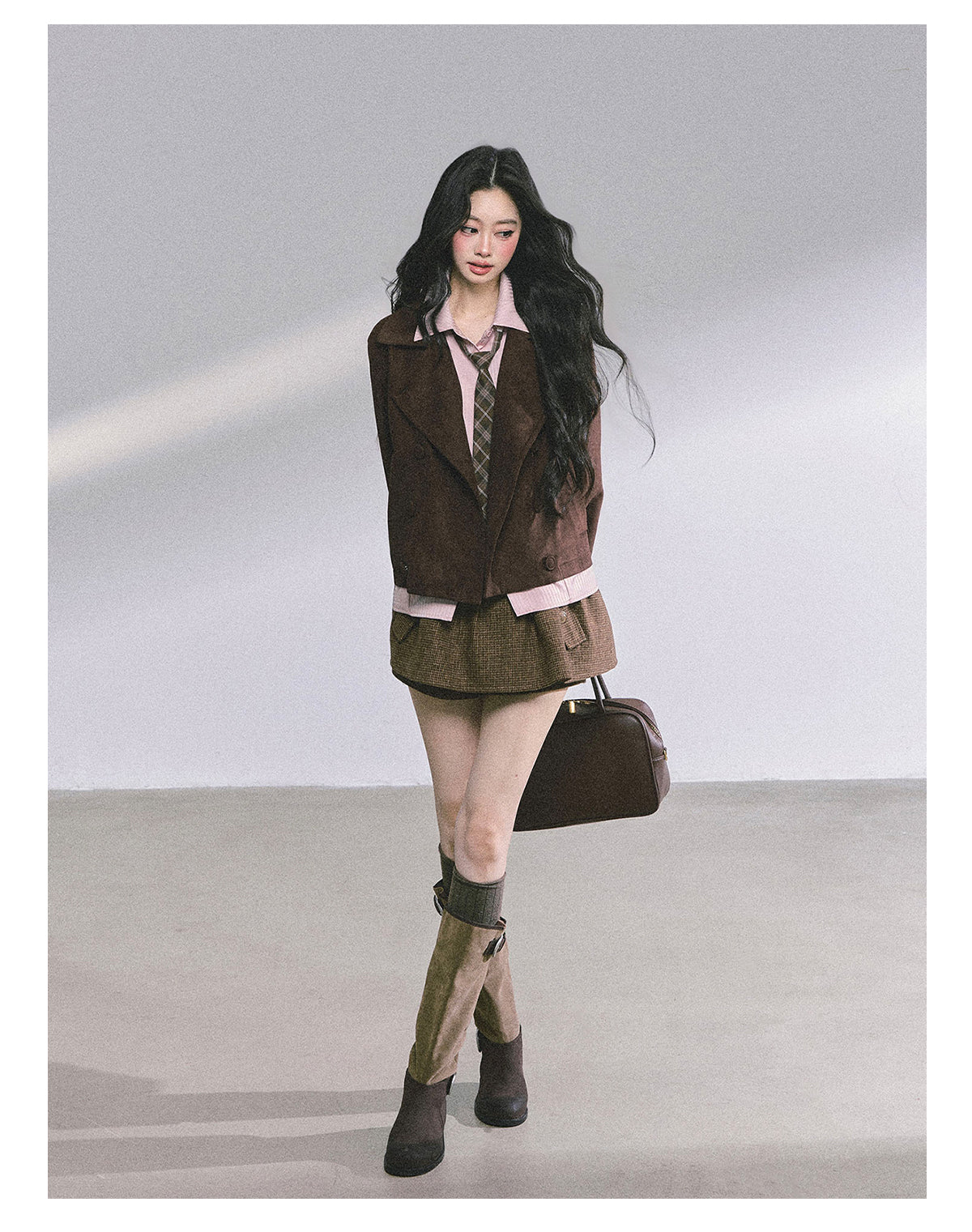 ShaoYeYan British Drama Trench Fake Two-Layer Blazer
