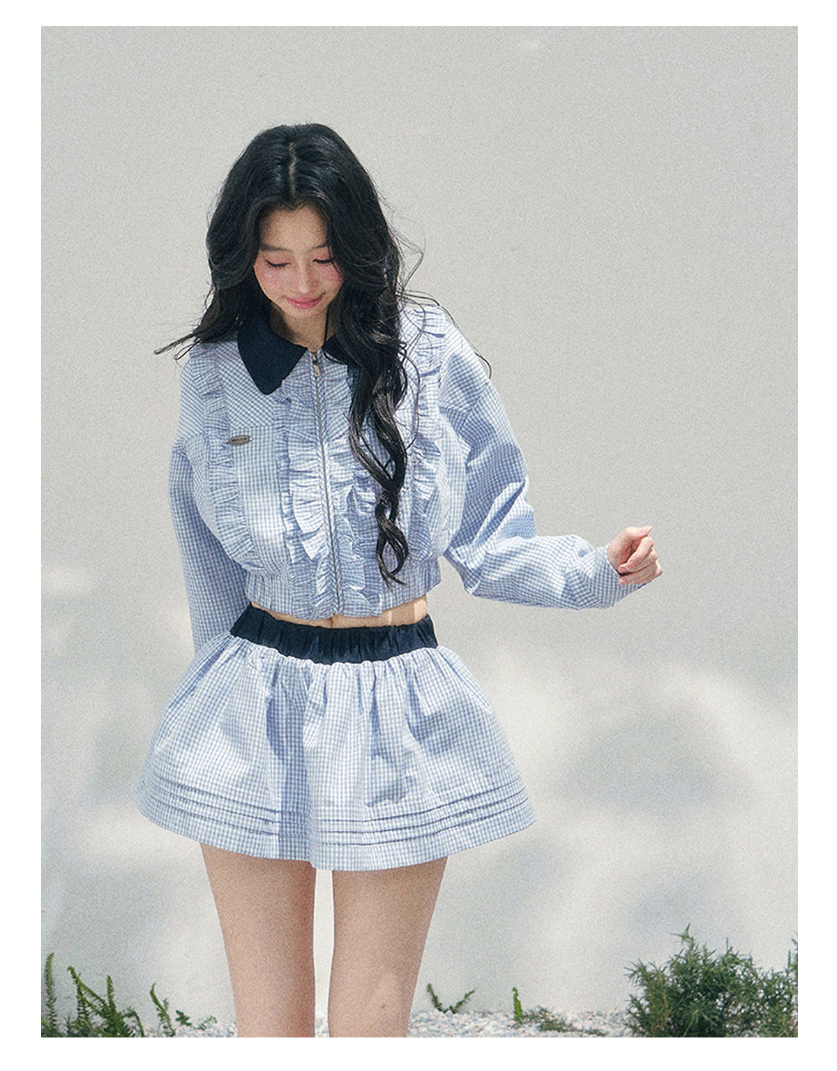 ShaoYeYan Aomalm British Style Plaid Academia Set