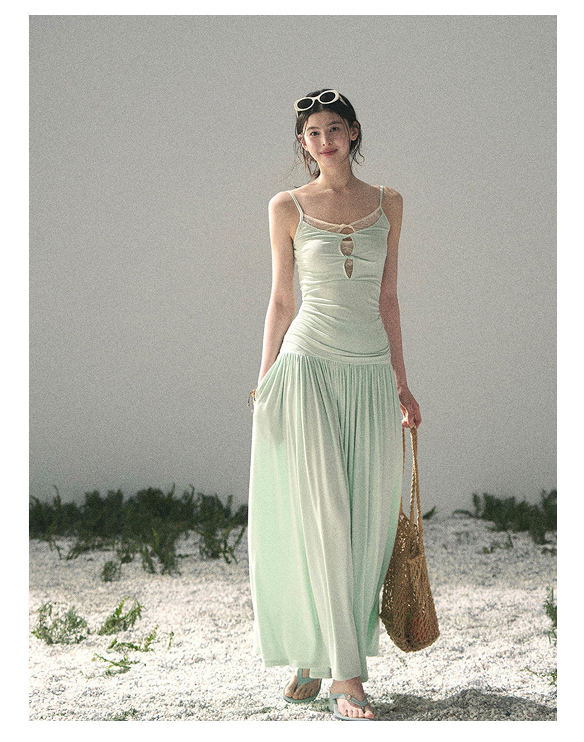 ShaoYeYan Aomalm Mint's Dry Down Salted Elegant Two-Piece Set