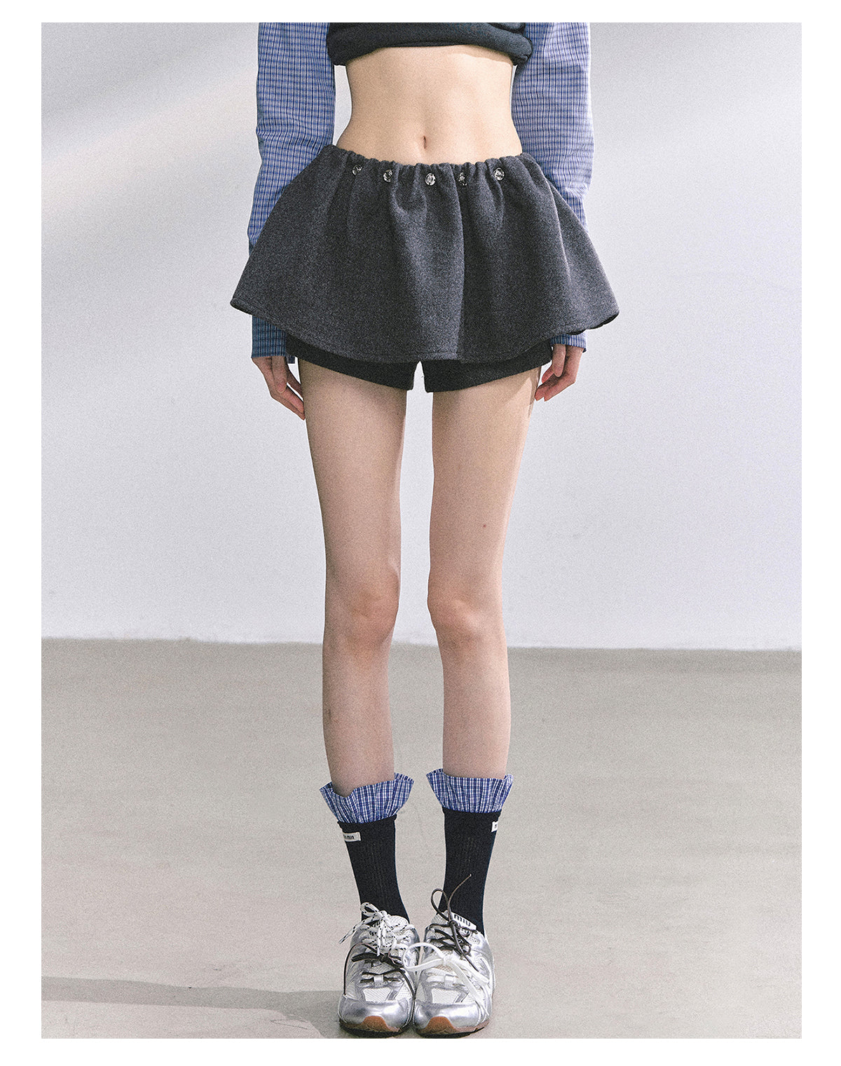 SHAOYEYAN French Wool Blend Slim Skirt