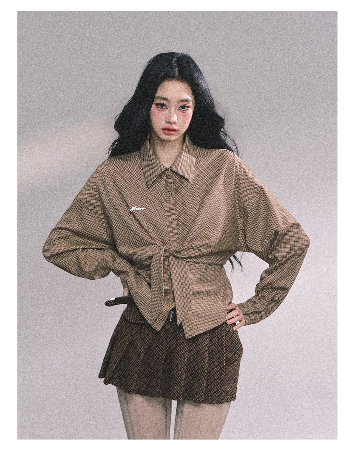 ShaoYeYan Maillard Special American Loose Fit Plaid Shirt