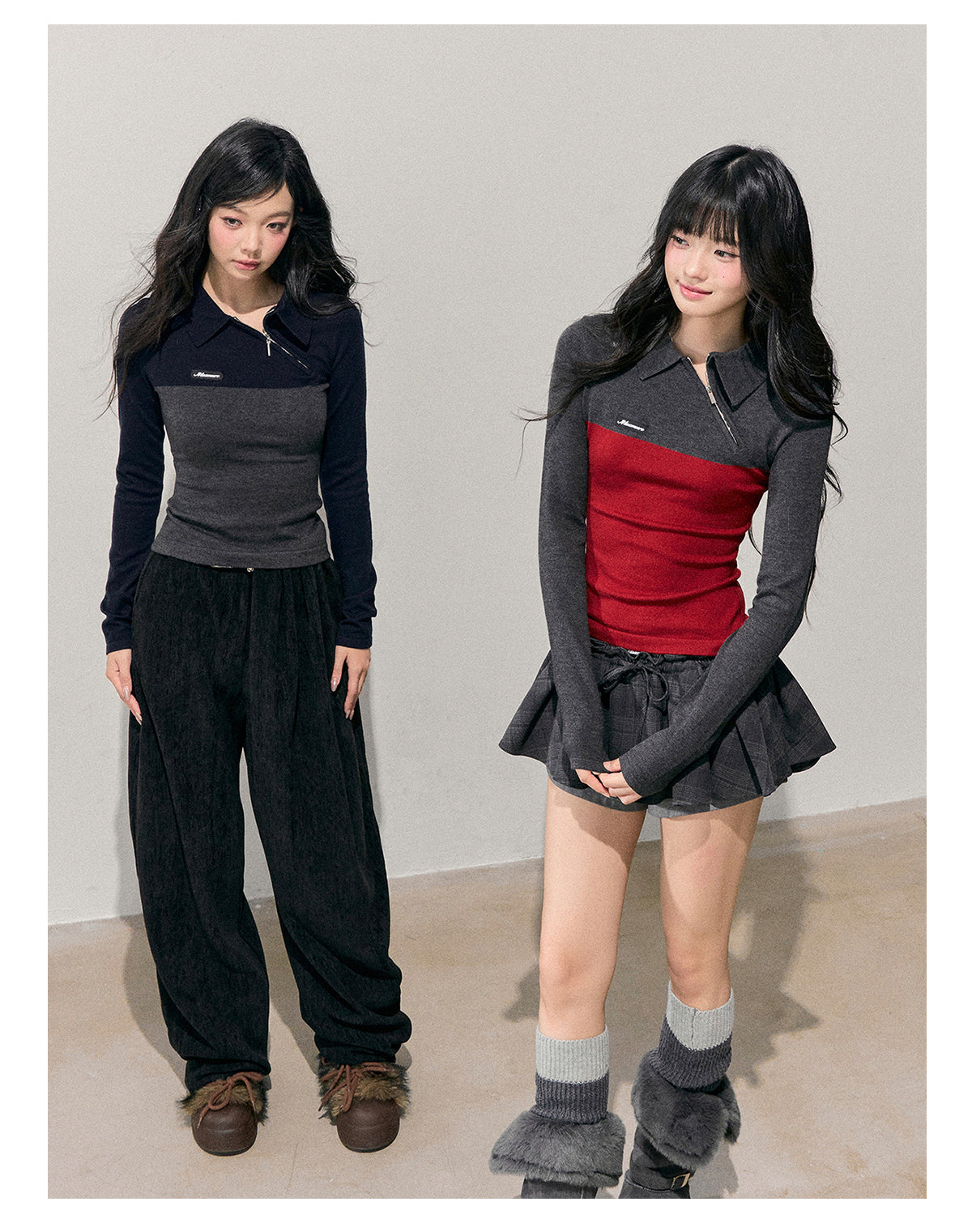 ShaoYeYan Aomalm Time's Undercurrent Long Sleeve Polo