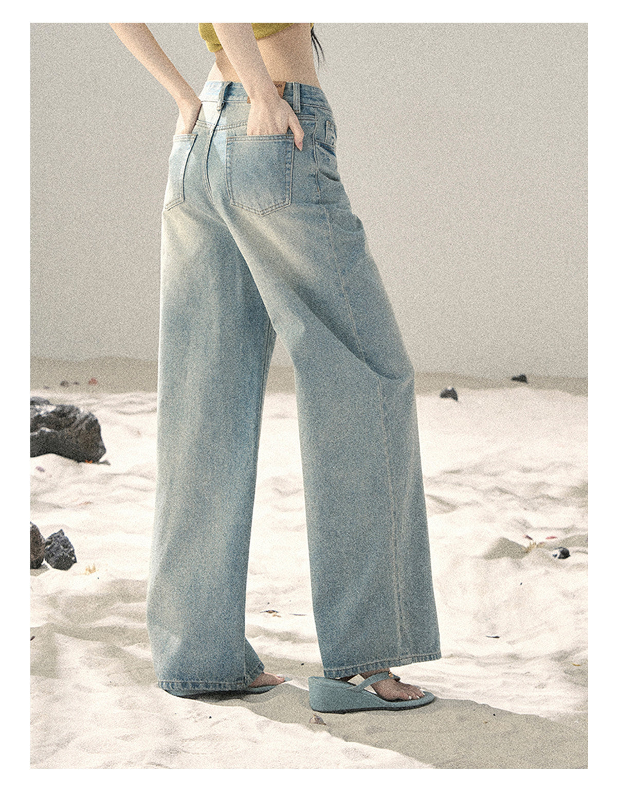 ShaoYeYan Aomalm Scent of Sea Salt American Butterfly Hollow Jeans