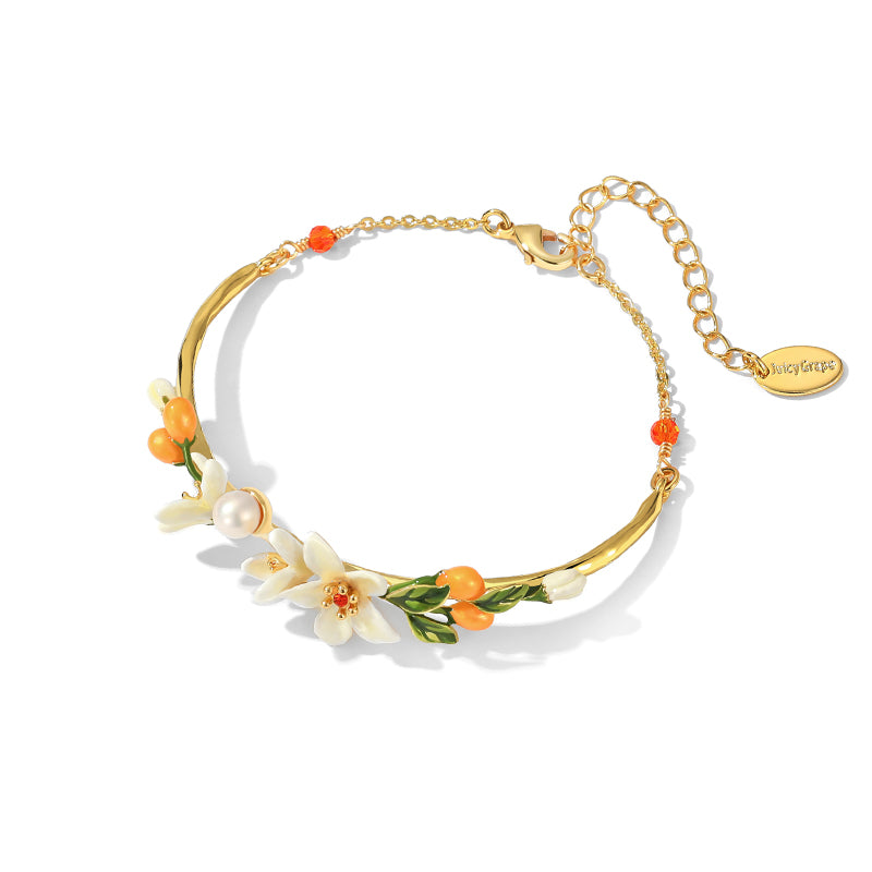 Juicy Grape Kumquat Bangle Bracelet