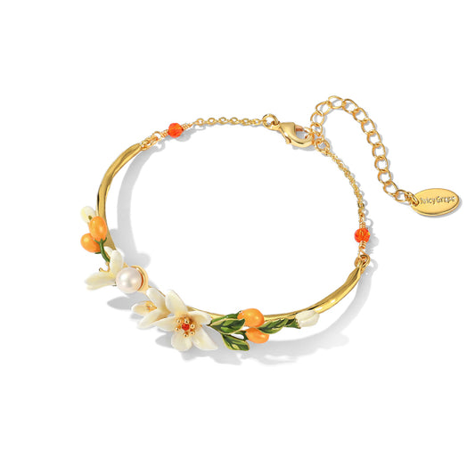 Juicy Grape Kumquat Bangle Bracelet