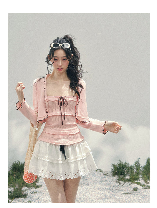 ShaoYeYan Aomalm Passing Through Her Dream French Sweet Knit Set