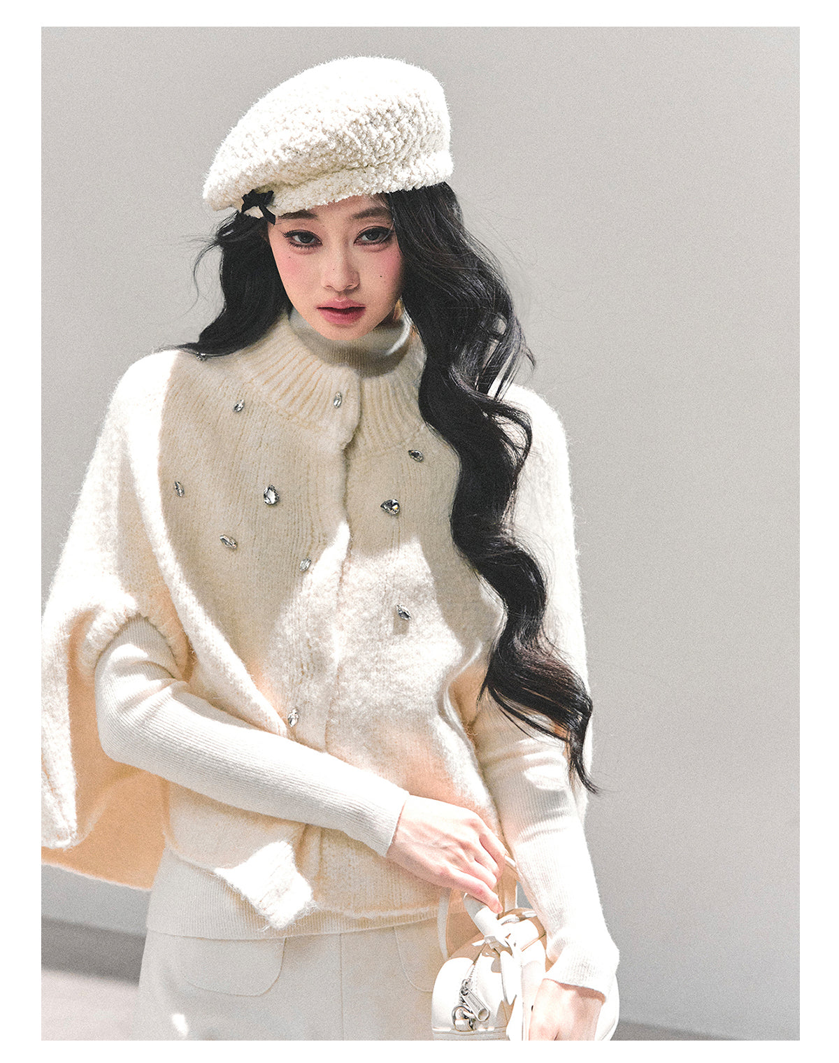 ShaoYeYan Wilderness Monologue French Knit Cape