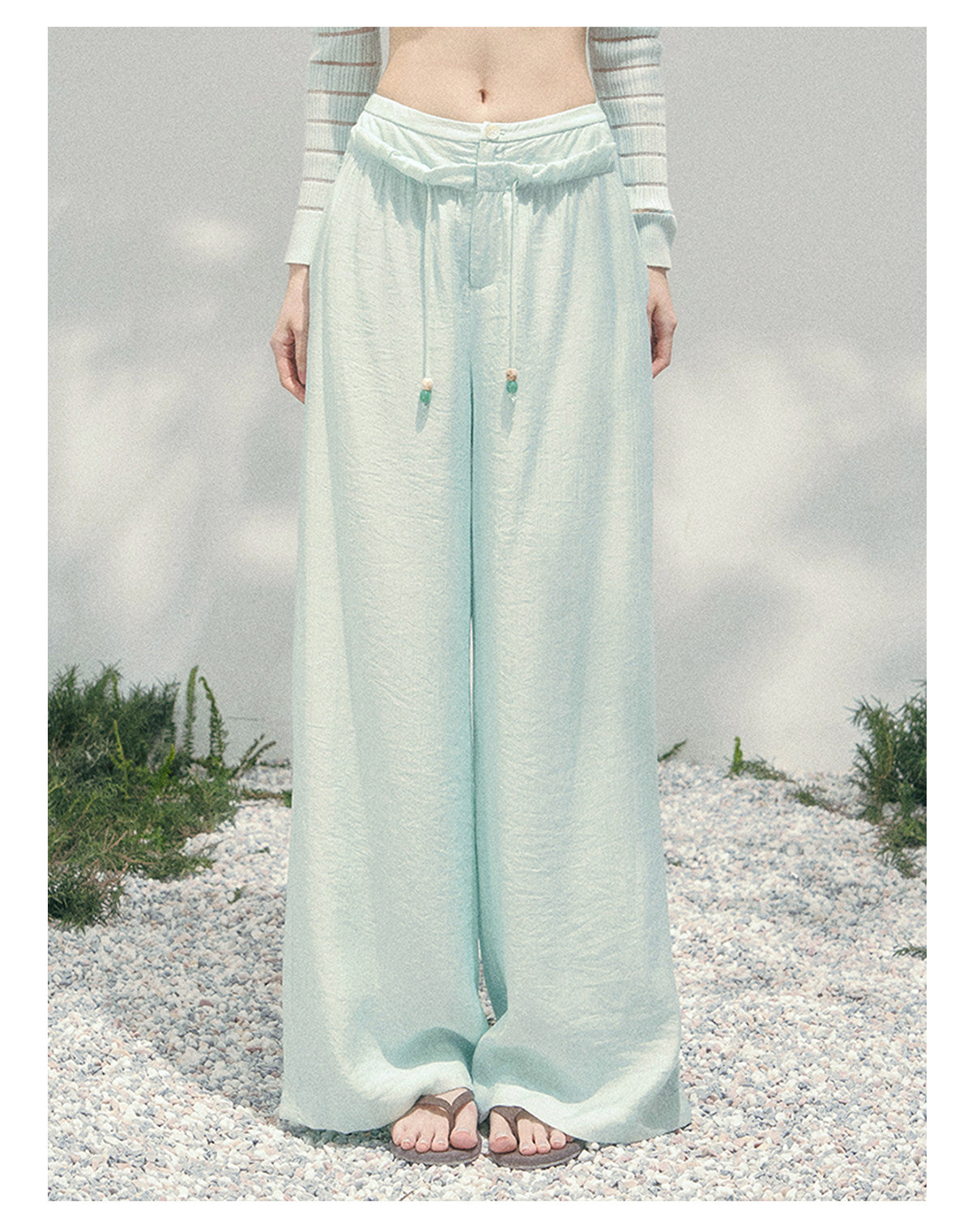 ShaoYeYan Aomalm Light Mist Wandering Wide-Leg Pants