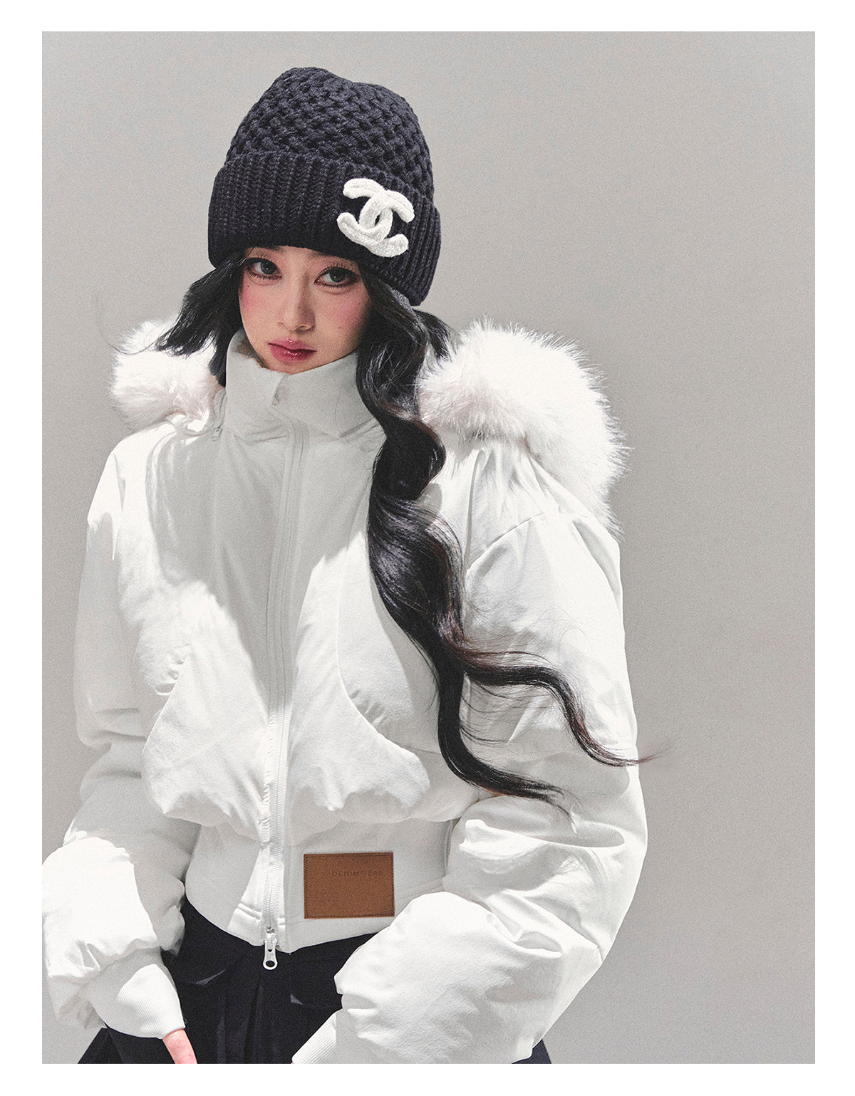 ShaoYeYan Loose Hooded Short Padded Jacket