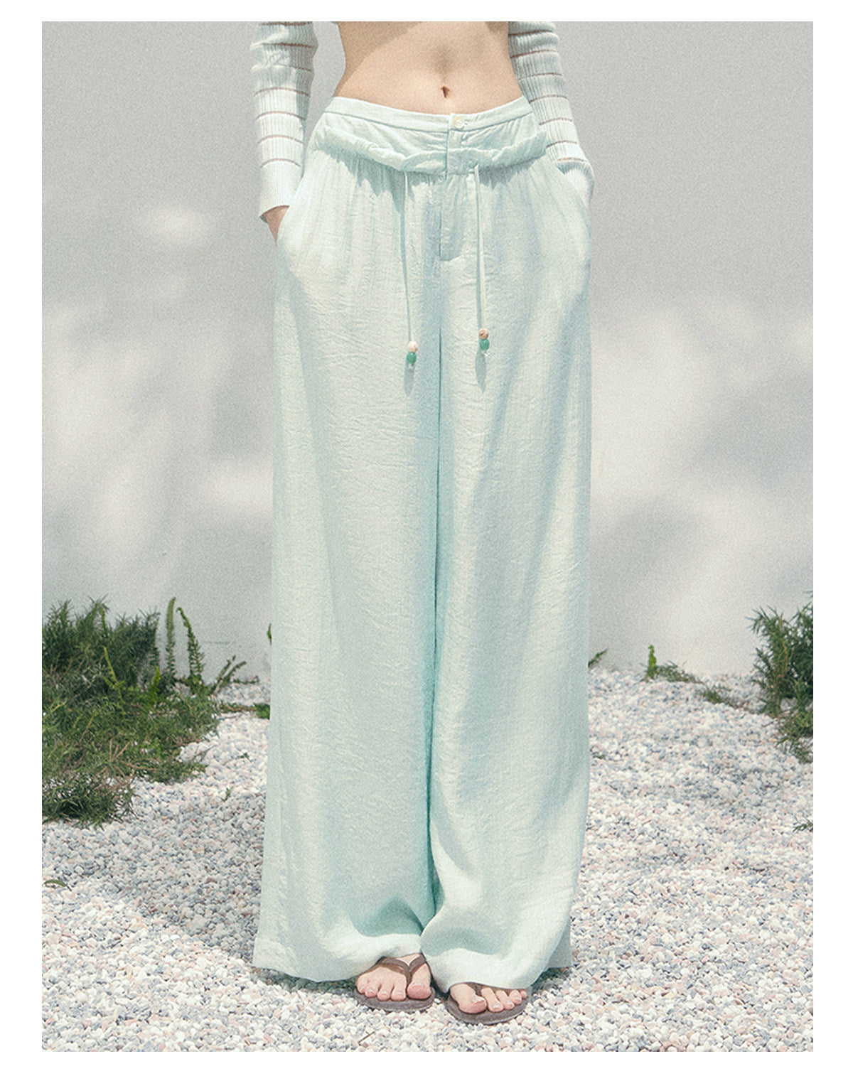 ShaoYeYan Aomalm Light Mist Wandering Wide-Leg Pants