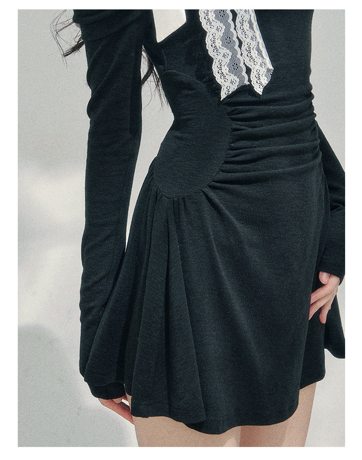 ShaoYeYan Aomalm Lingering Warmth Entwined Off-Shoulder Dress