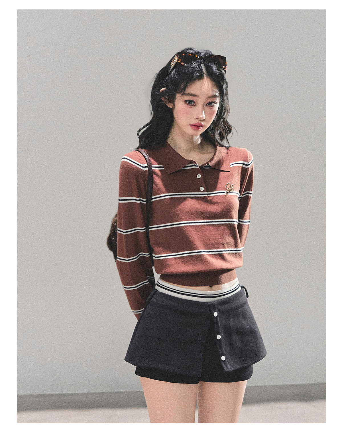 ShaoYeYan Between Reality American Polo Knit Shirt