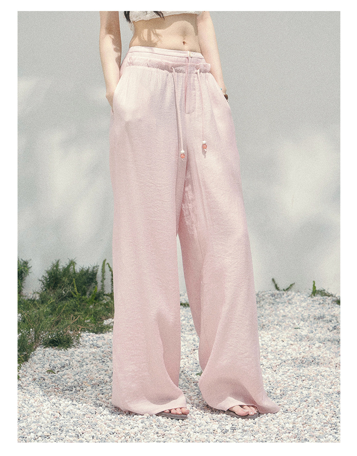ShaoYeYan Aomalm Light Mist Wandering Wide-Leg Pants