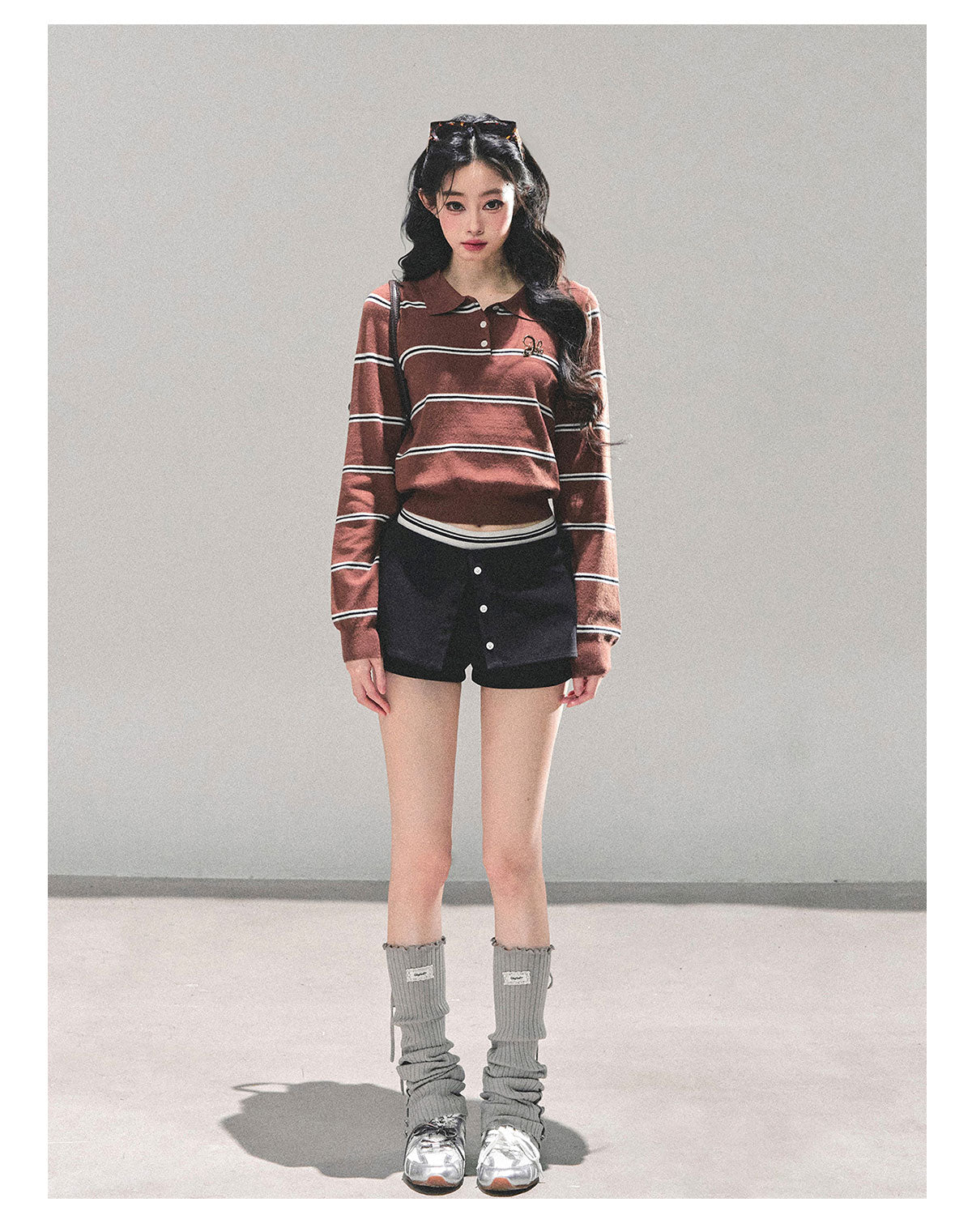 ShaoYeYan Between Reality American Polo Knit Shirt