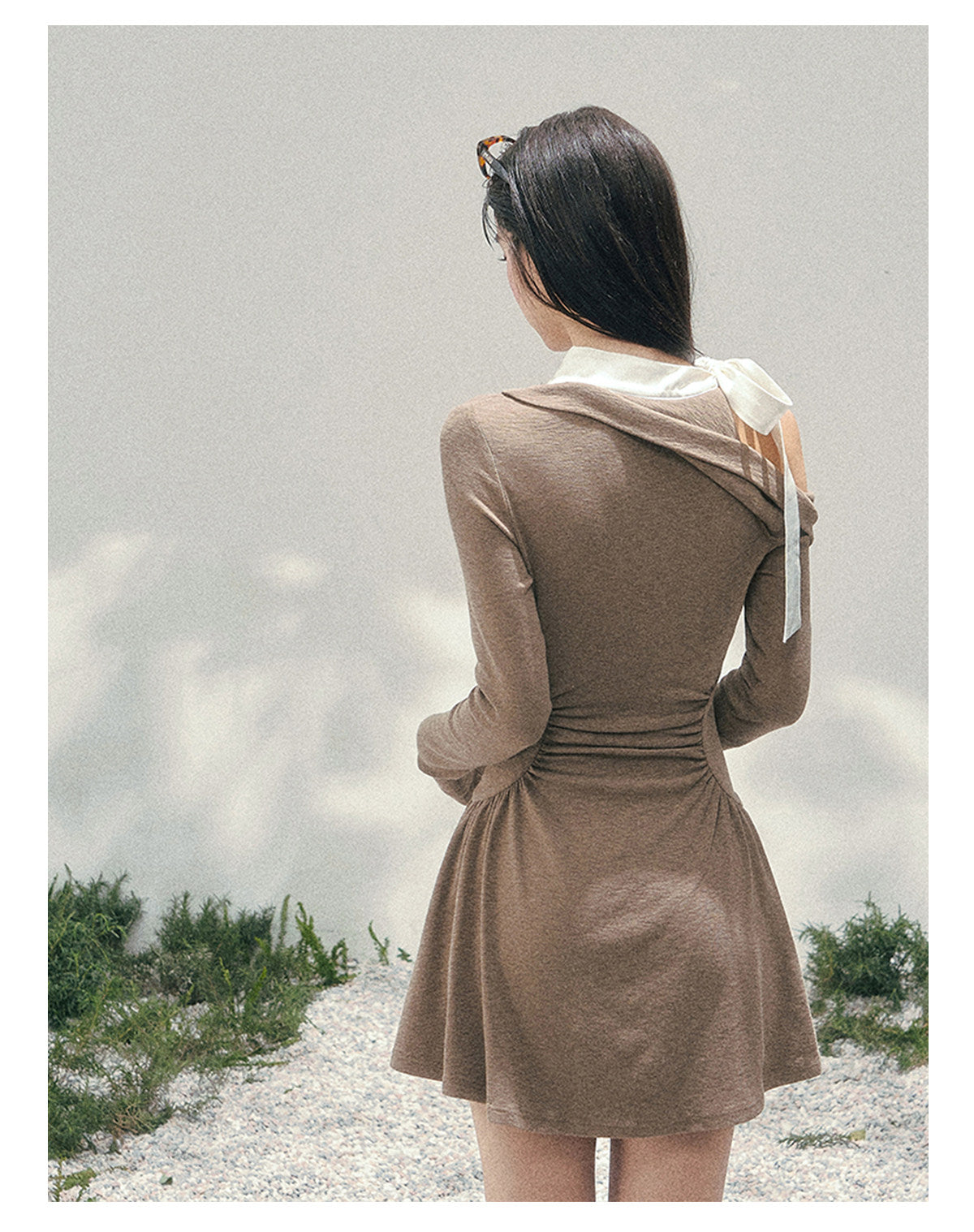 ShaoYeYan Aomalm Lingering Warmth Entwined Off-Shoulder Dress