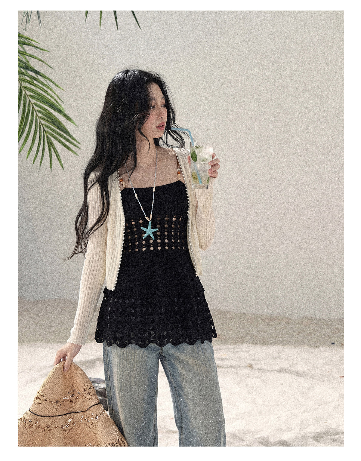 ShaoYeYan Aomalm Diamond Light Embellished Blue Jeans
