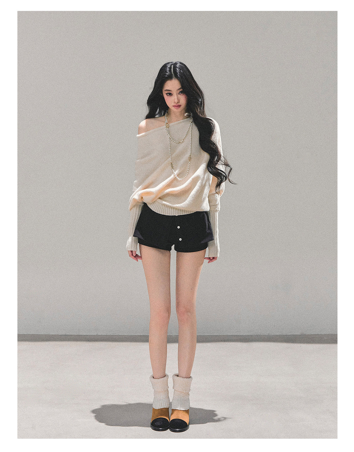 ShaoYeYan Aomalm Minimalist French Soft Style Sweater