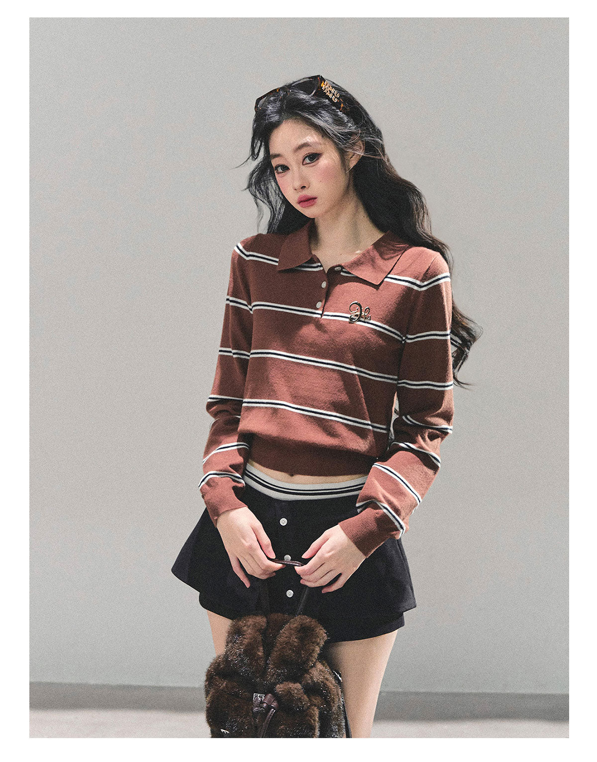 ShaoYeYan Between Reality American Polo Knit Shirt