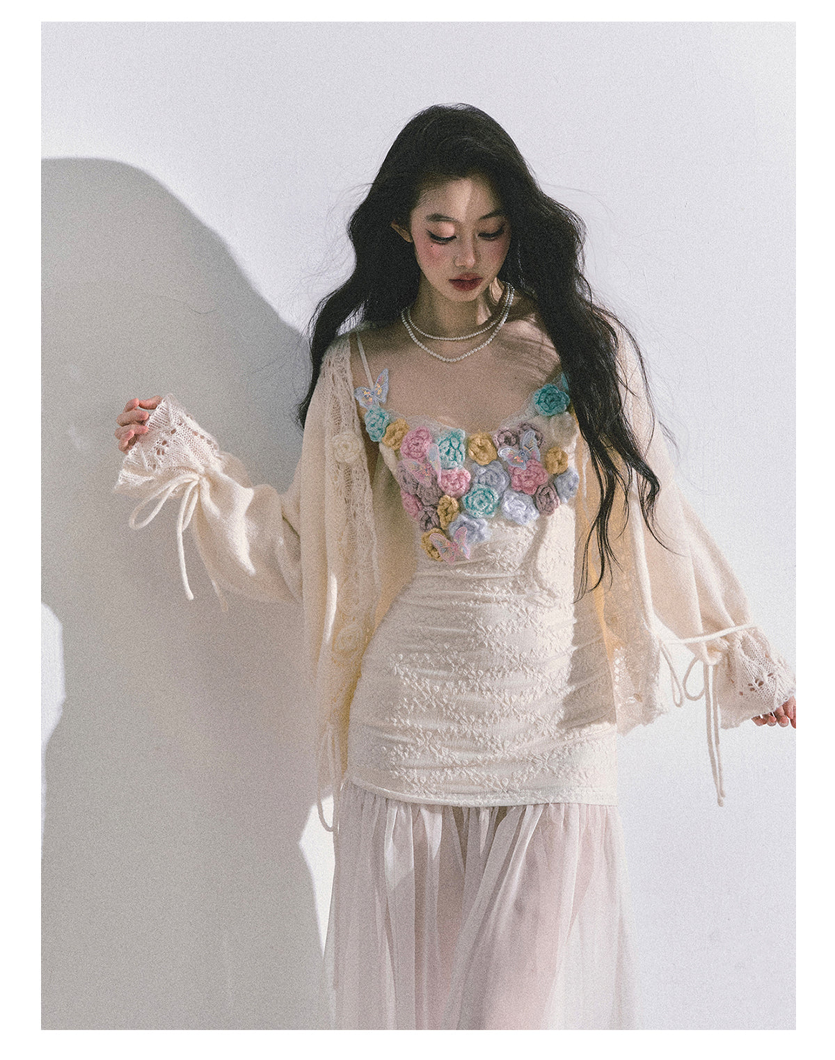 SHAOYEYAN Elegant Autumn Camisole Dress with Cardigan