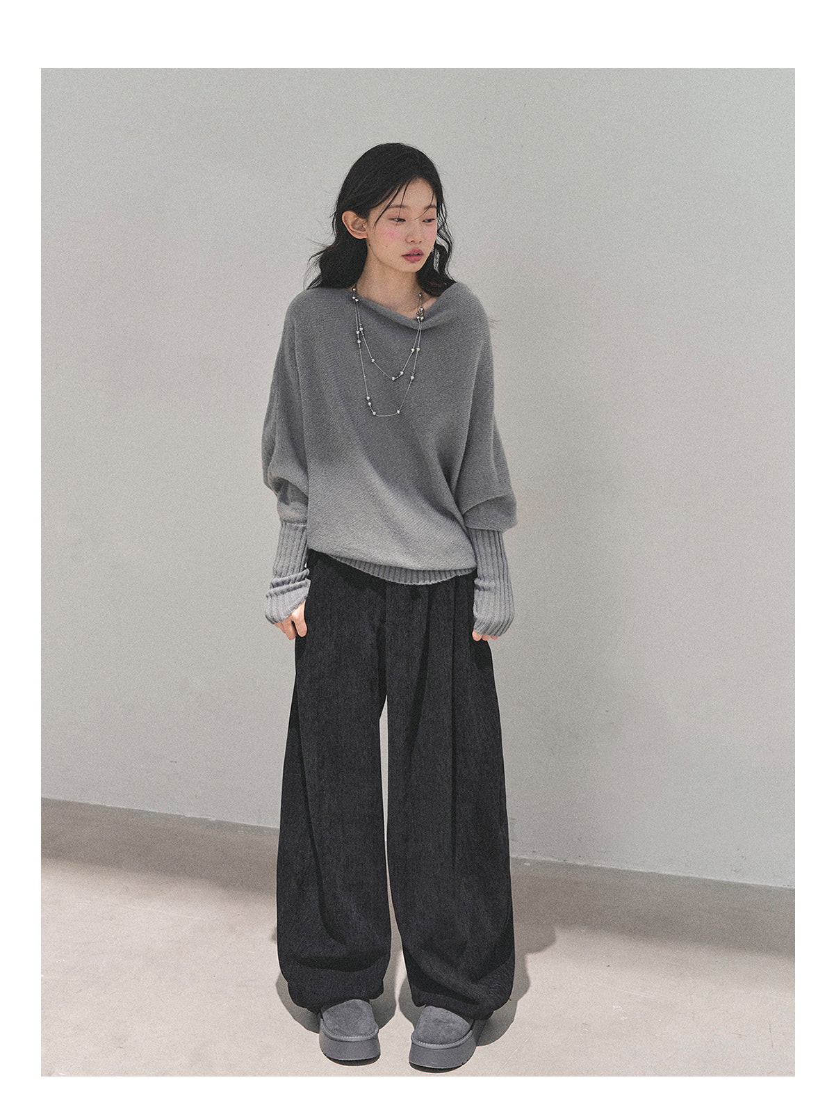 ShaoYeYan Aomalm Minimalist French Soft Style Sweater