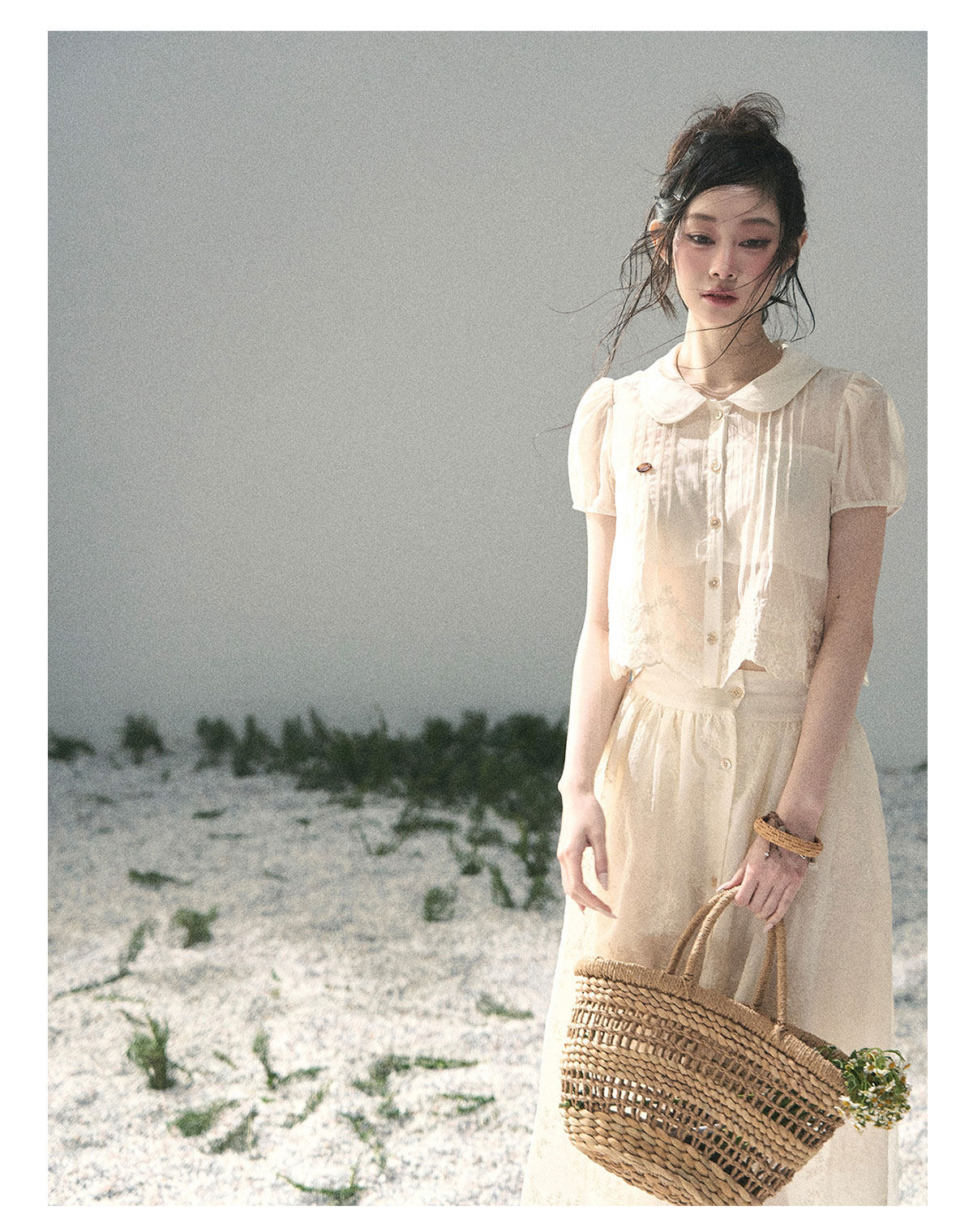 ShaoYeYan Aomalm Rain Beyond Apricot Blossom Strings French Floral Set