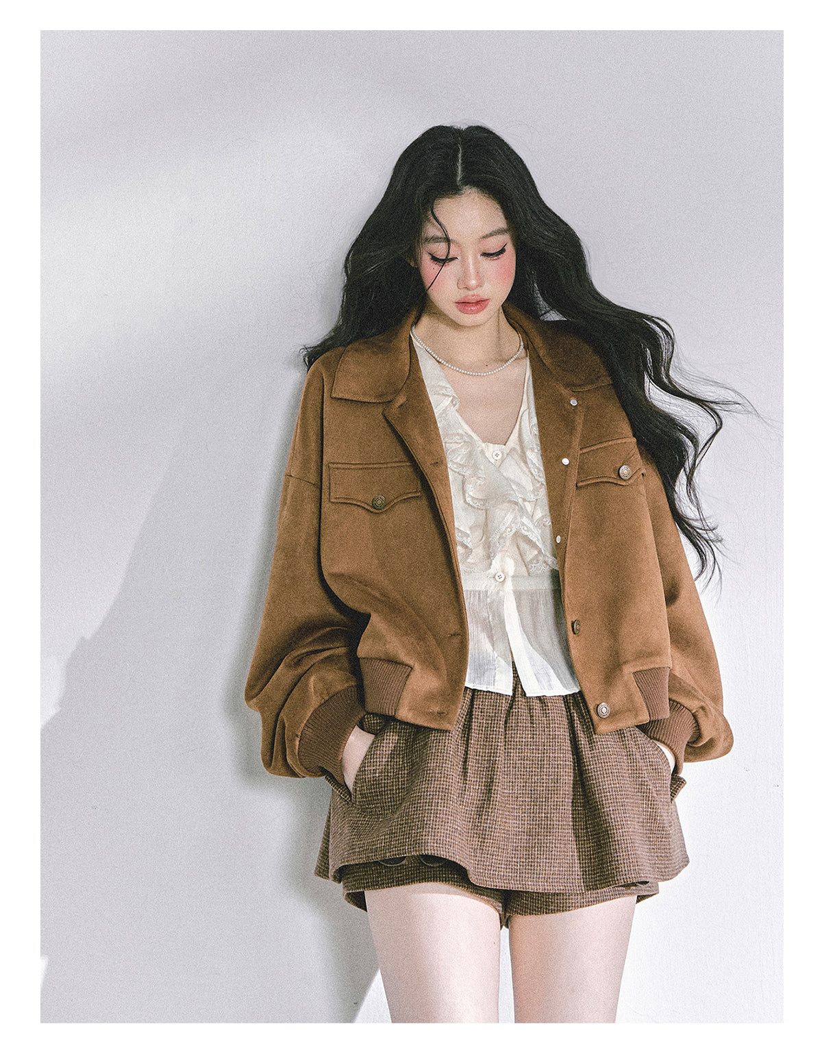 ShaoYeYan Showa Naho French V-Neck Lace Blouse