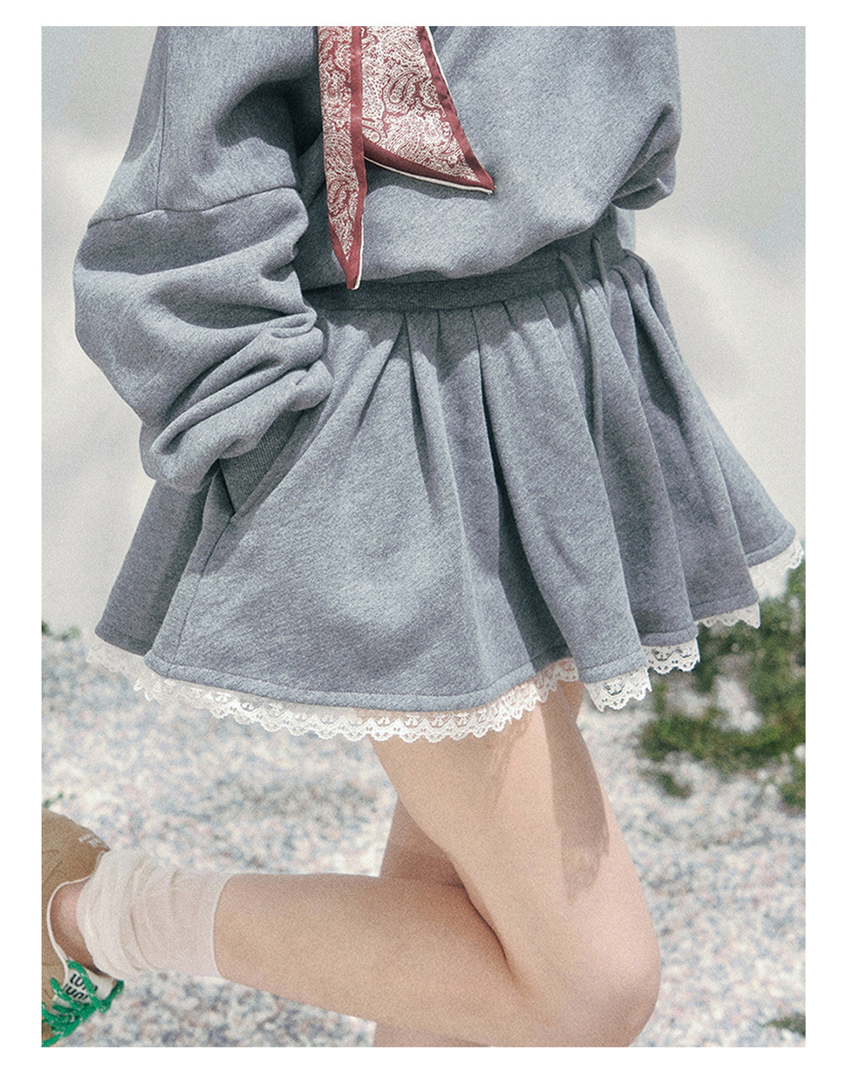 ShaoYeYan Aomalm Wind Like a Maiden Off-Shoulder Sweater Dress