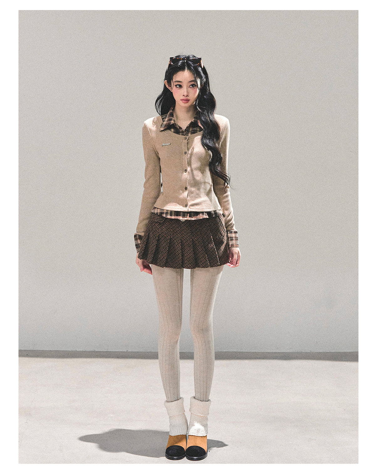 ShaoYeYan Moss Whispers Fake Two-Layer Knit T-Shirt