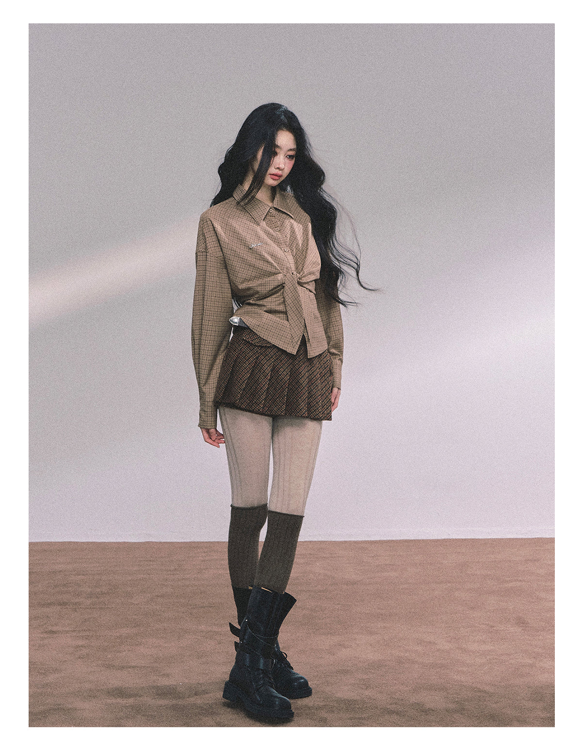 ShaoYeYan Maillard Special American Loose Fit Plaid Shirt