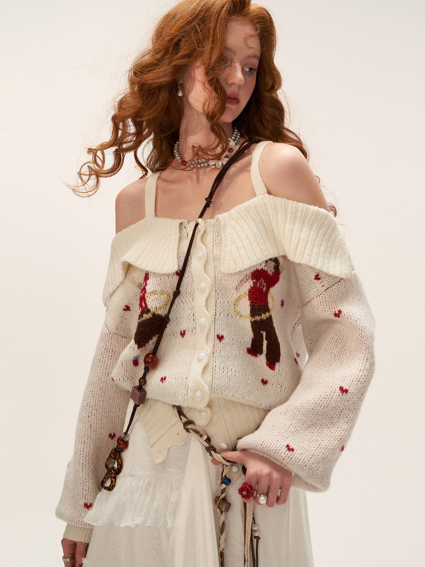 MAMC Hula Hoop Two-Way Knit Cardigan