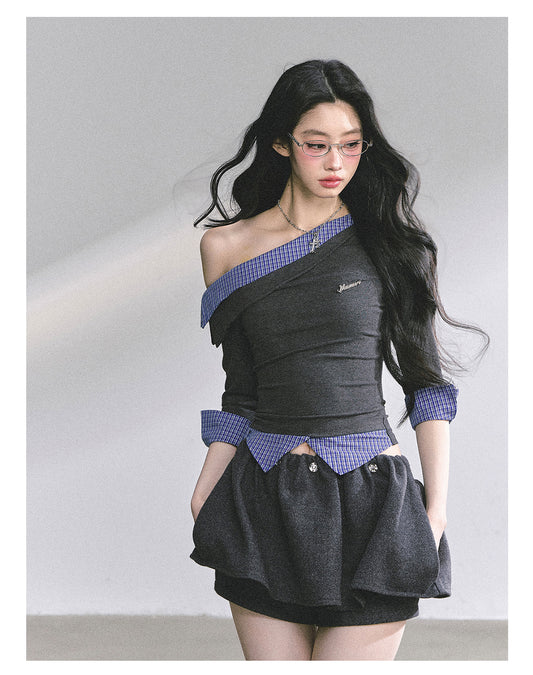 SHAOYEYAN Off-Shoulder Slimming T-Shirt