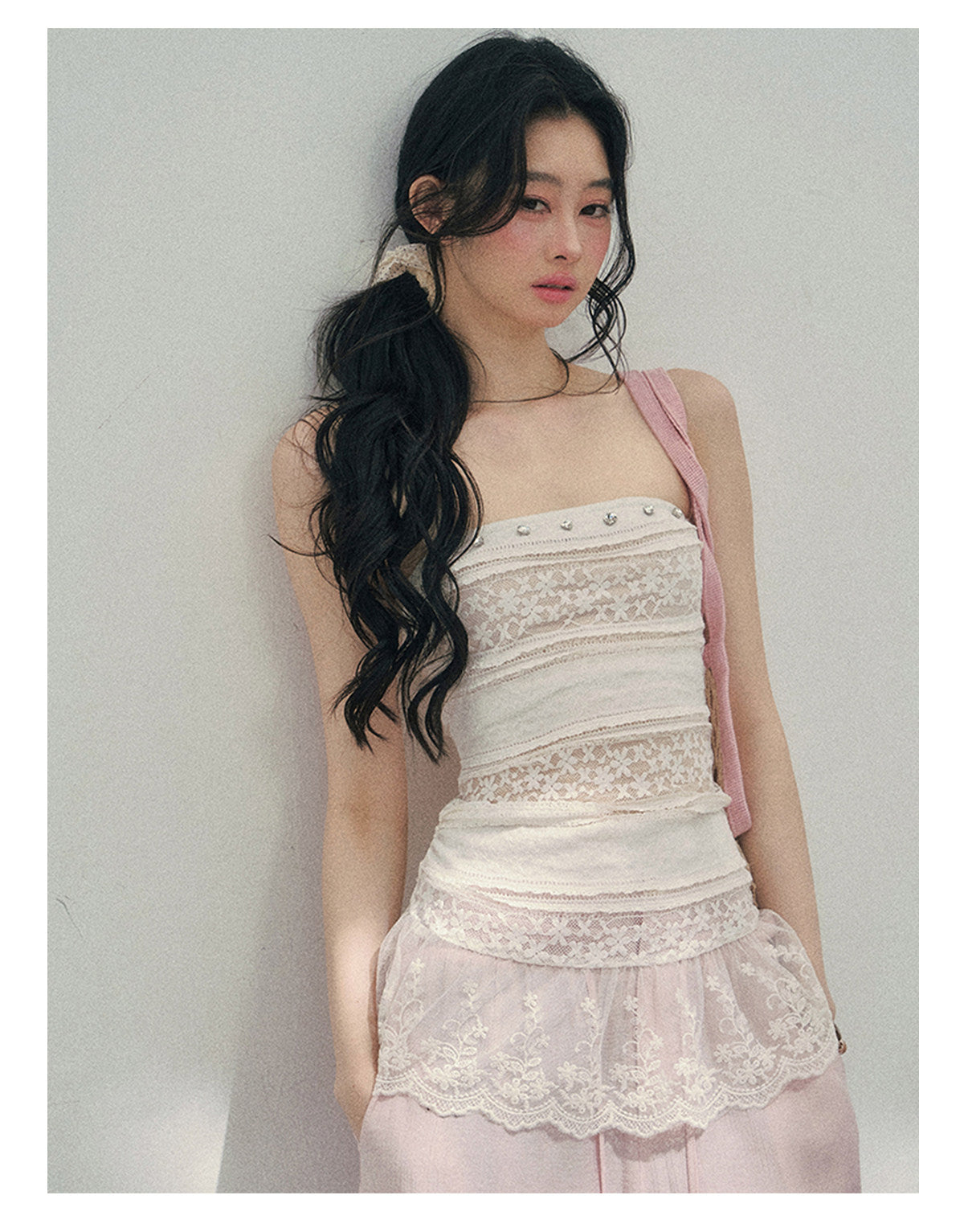 ShaoYeYan Aomalm Misty Muse Sheer Lace Bustier Top