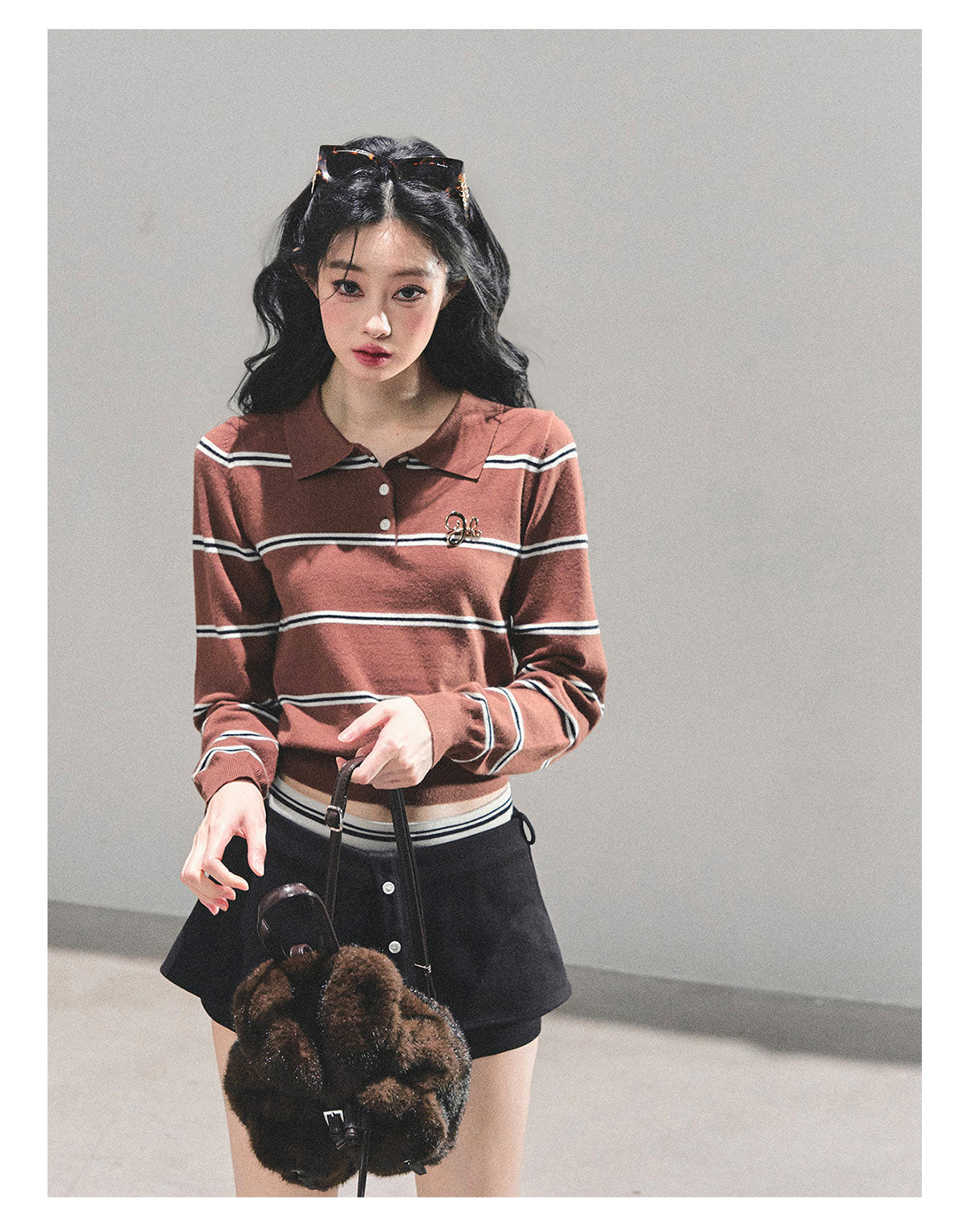 ShaoYeYan Between Reality American Polo Knit Shirt