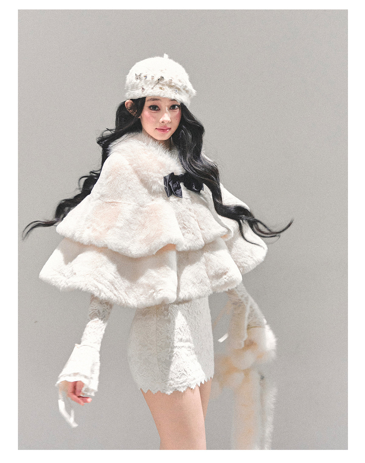 ShaoYeYan Full Moon Moment Long Sleeve Lace Dress