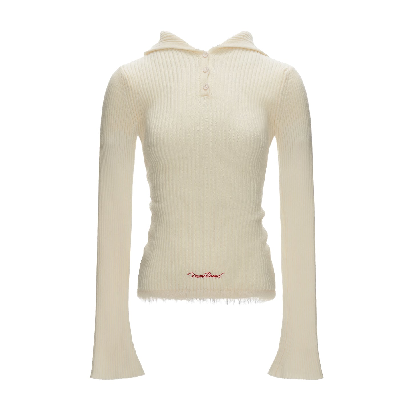 MAMC Star Flower Jacquard Round Neck Cropped Sweater