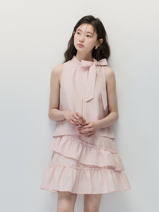 ANNATTO 'Pink Petal' Bow-Tie Dress