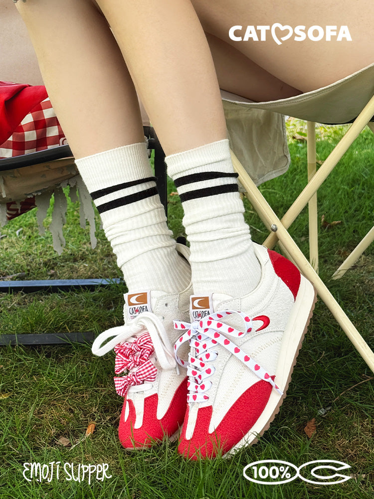 Cat&Sofa Red Apple Retro Outdoor Sneakers