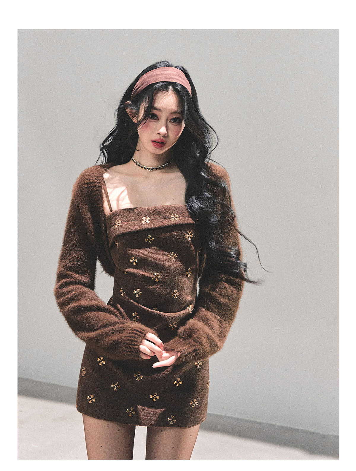 ShaoYeYan Begonia Never Sleeps Knit Dress Set