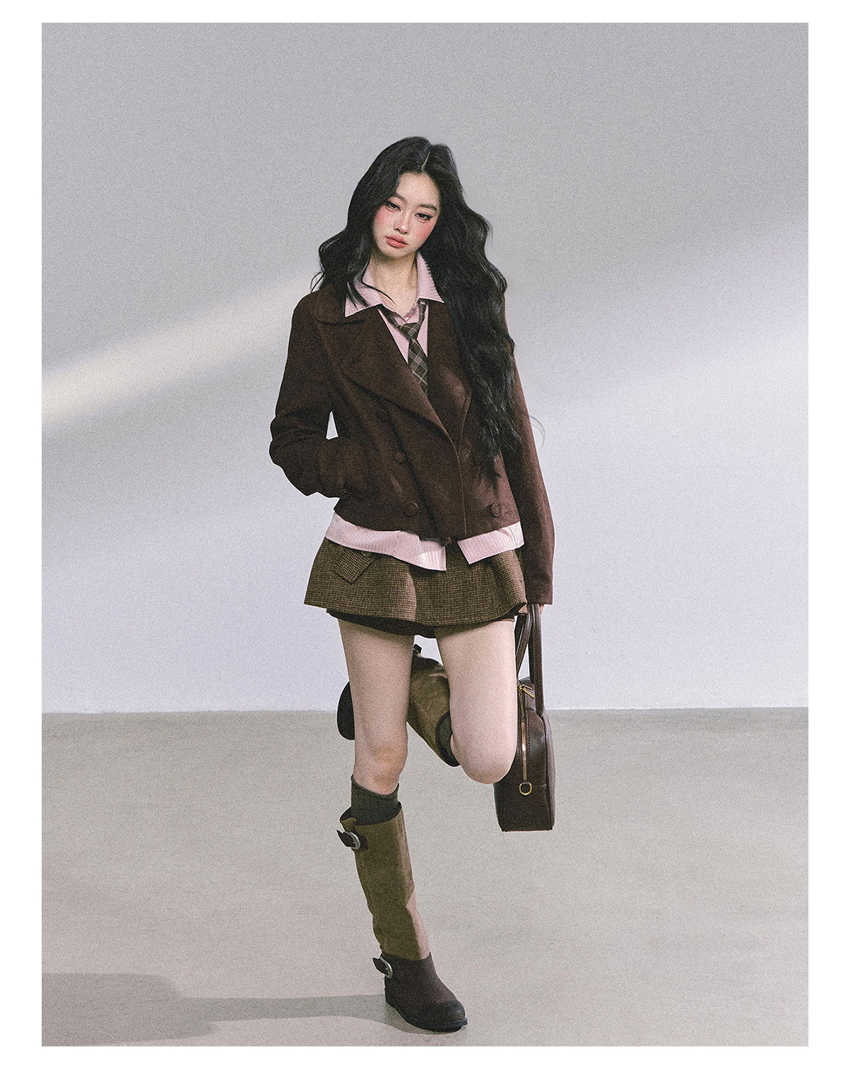 ShaoYeYan British Drama Trench Fake Two-Layer Blazer