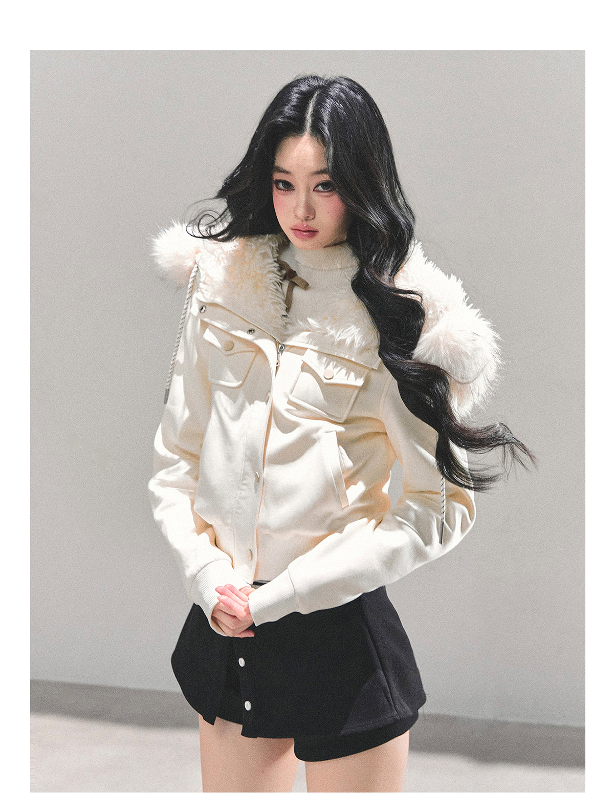 ShaoYeYan Snowflake Embrace Winter Hooded Jacket