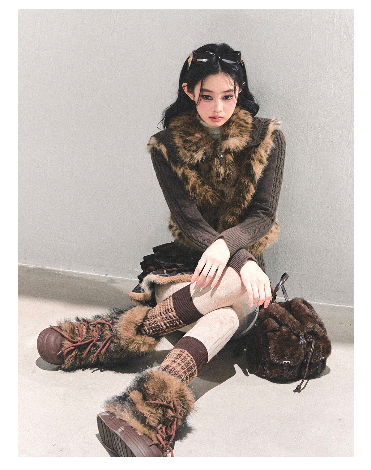 ShaoYeYan She Walks Through Wilderness Fake Two-Layer Coat