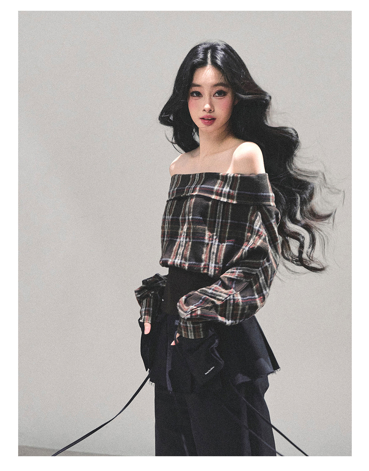 ShaoYeYan Forest Whisper Long Sleeve Striped Shirt