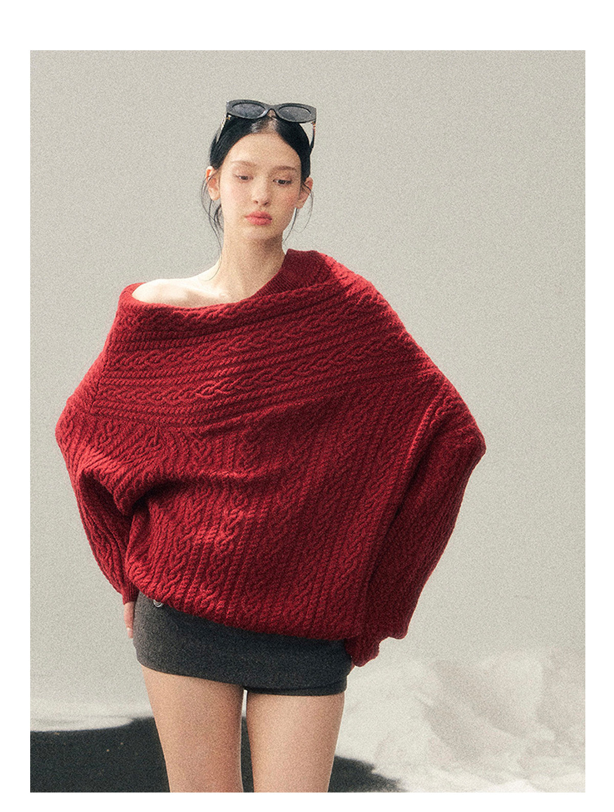 ShaoYeYan Norwegian Exchange Student Premium American Knit Cable Sweater