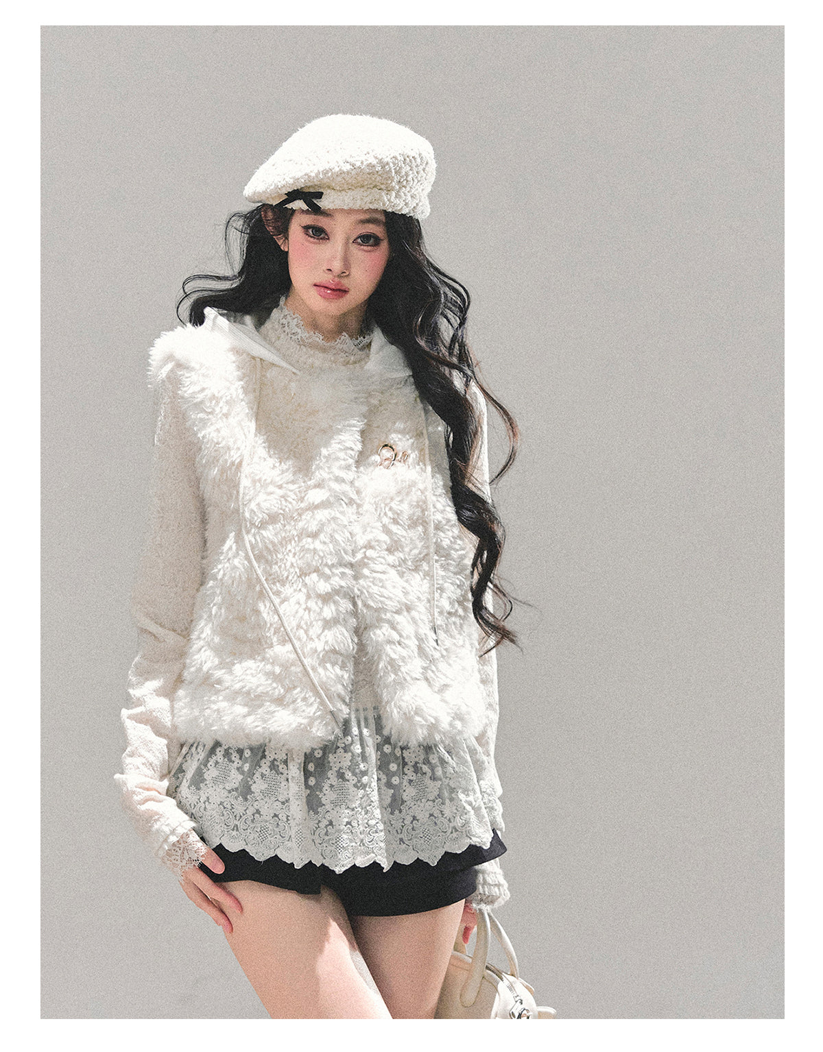 ShaoYeYan Light Snow Lamb Fur Vest