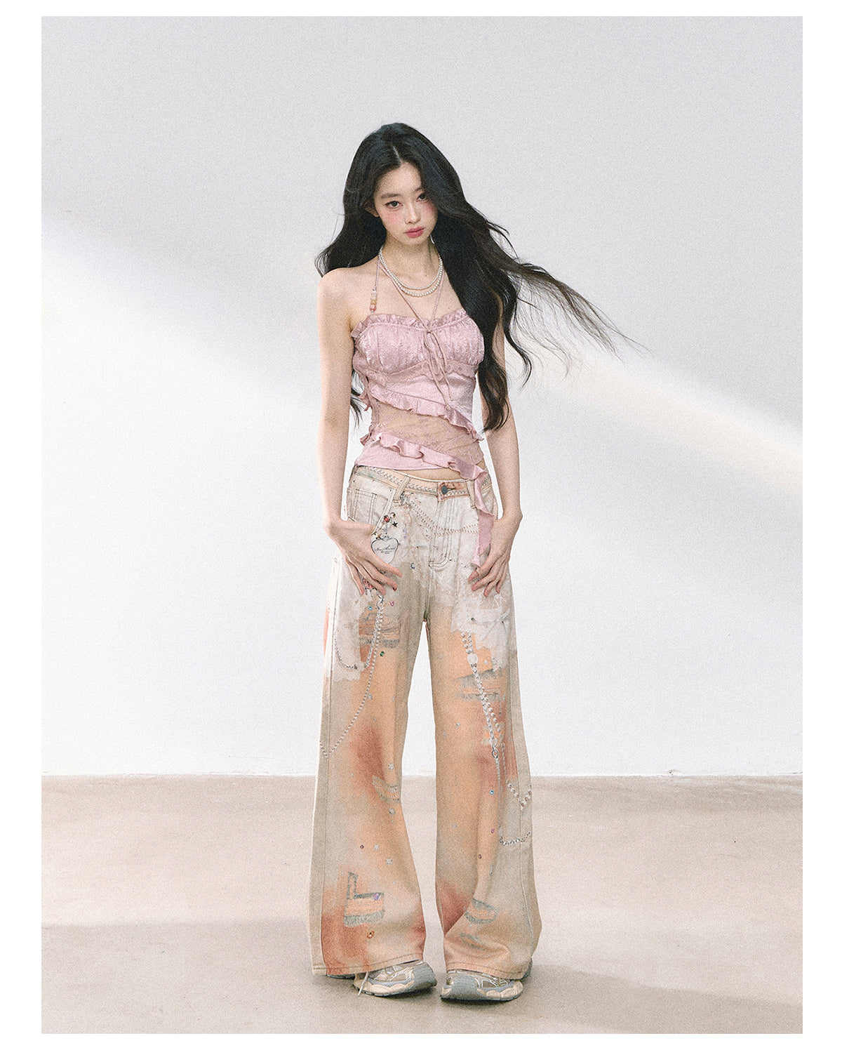 SHAOYEYAN French Lace Halter Top